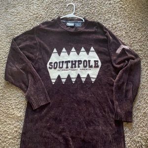 South pole crewneck sweater medium brown